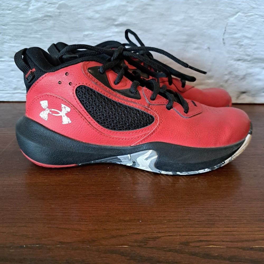 Under Armour Jet 23 Kids Basketball Shoes Red Black 3025617-600 Size 4Y